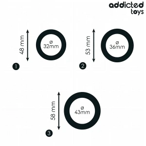 ADDICTED TOYS - SET SILIKONRINGE MODELL 1